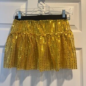 Gone for a Run Sparking Gold Running Skirt Size Extra Small